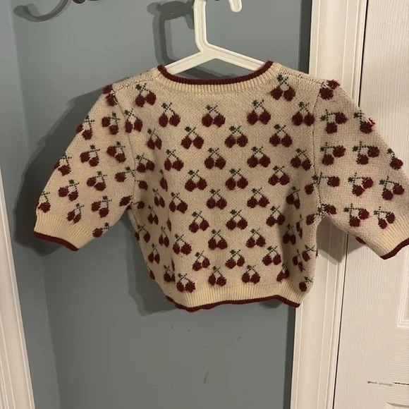 Cider Cherry Patterned Cream Sweater - Picture 5 of 5